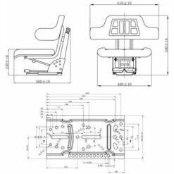 Traktorsitz Mit Federung Schwarz VidaXL -Angebote Rasenmäher & Zubehör Store 1013500 3