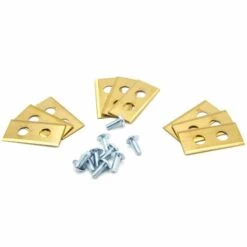 Vhbw 9x Ersatz-Messer Kompatibel Mit Worx Landroid S500i, WA0176, L1500i, M1000i, M500, M800 Rasenmäher - Ersatzklinge, Gold, Stahl (Titanbeschichtung)