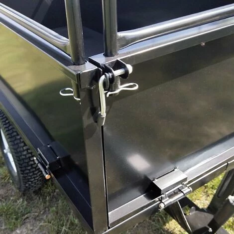 WILTEC Kippanhänger 200x78x94,5cm Mit Gitter Und Abnehmbaren Seitenwänden Universelle Anhängerverbindung 7 WILTEC Kippanhänger 200x78x94,5cm Mit Gitter Und Abnehmbaren Seitenwänden Universelle Anhängerverbindung – Bild 5