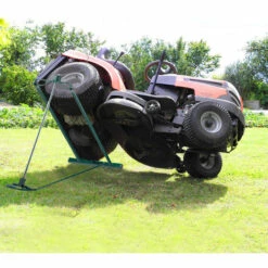 Relaxdays Rasentraktor Hebevorrichtung, 400 Kg, Kippvorrichtung Aufsitzmäher, Stufenloser Neigungswinkel, Stahl, Grün -Angebote Rasenmäher & Zubehör Store 18194246 3