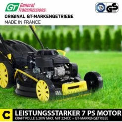 CRAFTFULL Benzin Rasenmäher 5,2KW 7PS Selbstantrieb Benzinmäher 224cc Euro5 Markengetriebe -Angebote Rasenmäher & Zubehör Store 20714924 2