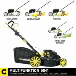 CRAFTFULL Benzin Rasenmäher 5,2KW 7PS Selbstantrieb Benzinmäher 224cc Euro5 Markengetriebe -Angebote Rasenmäher & Zubehör Store 20714924 3
