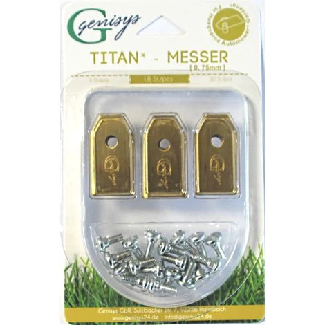 GENISYS 18 TITAN Ersatz Klingen Messer Ersatzmesser Für Yardforce ® Mähroboter 3 GENISYS 18 TITAN Ersatz Klingen Messer Ersatzmesser Für Yardforce ® Mähroboter
