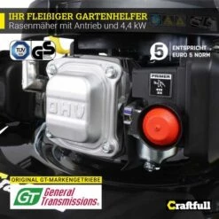 Craftfull Premium Benzin-Rasenmäher CR-196-10E Antrieb 4,4kW Elektrostart 5in1 -Angebote Rasenmäher & Zubehör Store 23712250 3