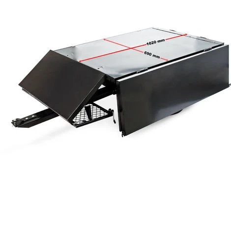 WILTEC Kippanhänger 114x76x30cm Mit Gitter Und Abnehmbaren Seitenwänden Universelle Anhängerverbindung 6 WILTEC Kippanhänger 114x76x30cm Mit Gitter Und Abnehmbaren Seitenwänden Universelle Anhängerverbindung – Bild 4