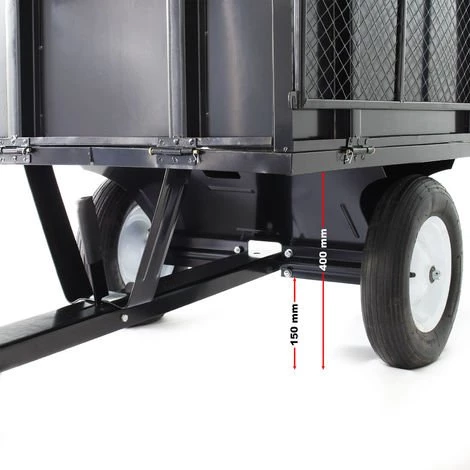 WILTEC Kippanhänger 114x76x30cm Mit Gitter Und Abnehmbaren Seitenwänden Universelle Anhängerverbindung 7 WILTEC Kippanhänger 114x76x30cm Mit Gitter Und Abnehmbaren Seitenwänden Universelle Anhängerverbindung – Bild 5
