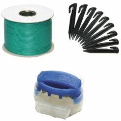 Genisys 250m Kabel + 200 Haken + 10 Verbinder Kompatibel Für Husqvarna Automower, Gardena Mähroboter, LANDROID Worx, Robomow, Yard Force, Aldi Ferrex, Bosch Indego, Stihl IMOW