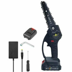 BRIDAY Mini-Elektro-Kettensäge 36V 12,7CM, Mini-Elektro-Handkettensäge Mit 1 Akku, 1 Ladung
