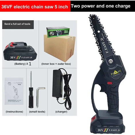 BRIDAY Mini-Elektro-Kettensäge 36V 12,7CM, Mini-Elektro-Handkettensäge Mit 1 Akku, 1 Ladung 4 BRIDAY Mini-Elektro-Kettensäge 36V 12,7CM, Mini-Elektro-Handkettensäge Mit 1 Akku, 1 Ladung – Bild 2