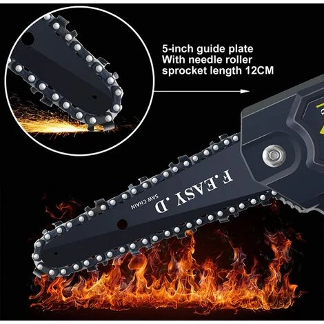 BRIDAY Mini-Elektro-Kettensäge 36V 12,7CM, Mini-Elektro-Handkettensäge Mit 1 Akku, 1 Ladung 5 BRIDAY Mini-Elektro-Kettensäge 36V 12,7CM, Mini-Elektro-Handkettensäge Mit 1 Akku, 1 Ladung – Bild 3