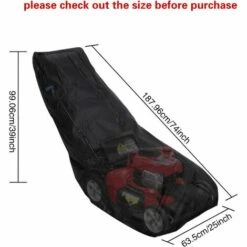 LITZEE Rasenmäherhülle, 190T Rasenmäherhülle Mit Kordelzug Und Aufbewahrungstasche Für Outdoor/Indoor, Wasserdicht, Staubdicht, Anti-UV, 187,96*99*63,5cm -Angebote Rasenmäher & Zubehör Store 35333794 5