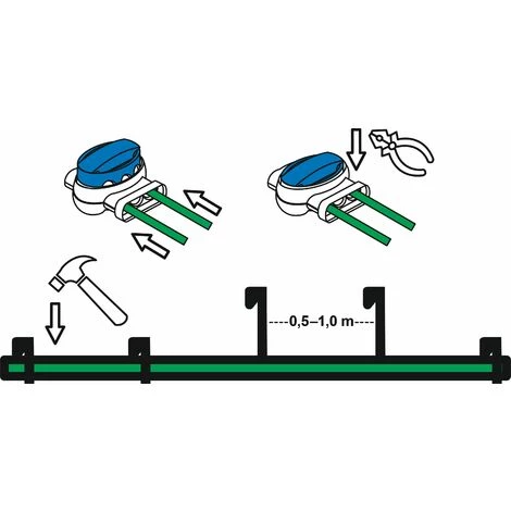 Genisys Mähroboter Erweiterungs Set Draht Erdnägel Klemmen Kompatibel Mit Ambrogio Rasen Roboter Zucchetti Mäher Begrenzung Kabel Haken Verbinder - HQ 2021: 10m+20H+4V 5 Genisys Mähroboter Erweiterungs Set Draht Erdnägel Klemmen Kompatibel Mit Ambrogio Rasen Roboter Zucchetti Mäher Begrenzung Kabel Haken Verbinder - HQ 2021: 10m+20H+4V – Bild 3