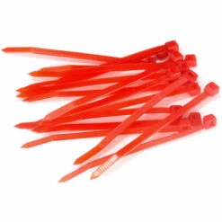 HAPPYSHOPPING 20 Stück Kabel Kabelbinder Heavy Duty 4 Zoll Ultra Strong Kunststoff Kabelbinder Rasenmäher Ersatz Zubehör Akku-Rasenmesser Klinge Selbstsichernde Kabelbinder,rot