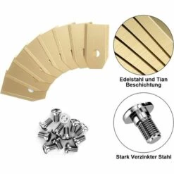 SUN FLOWERDE Ersatzmesser Aus Titan Für Husqvarna Mäher, Packung Mit 45 Rasenmähermesser, Rasenmäherzubehör Mit Schrauben -Angebote Rasenmäher & Zubehör Store 39473514 2