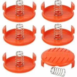 BEARSU Spulenkappe, 8-teilig Ersatz-Spulenkappen-Kappen Ersatzabdeckung Mit 8-teiliger Feder Für Black-Decker Rc-100-P Rasenmäher AFS Schneidspule.