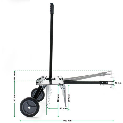 WILTEC Vertikutierer Für Aufsitzmäher Mit 100cm Arbeitsbreite Und 7" Gummireifen 5 WILTEC Vertikutierer Für Aufsitzmäher Mit 100cm Arbeitsbreite Und 7" Gummireifen – Bild 3