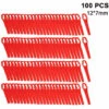 DEVENIRRICHE 100pcs Farbe Kunststoff Rasenmäher Garten Rasenmäher Grasschneider Kunststoff Schneidmesser Schlüssel Kürbisförmiges Rasenmäher Messer, Rot