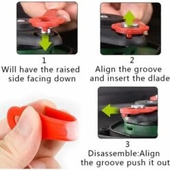 ECHOO Rasentrimmer Messer,Kunststoffmesser Rasentrimmer,Schneidplättchen,Rasentrimmer Klingen,Kunststoff Ersatzmesser Rasentrimmer,Rasentrimmer Zubehör(100 Stück) -Angebote Rasenmäher & Zubehör Store 43452855 3