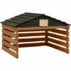 LONGZIMING Mähroboter-Garage Schwarz Und Braun 78x74x54 Cm Tannenholz 2 LONGZIMING Mähroboter-Garage Schwarz Und Braun 78x74x54 Cm Tannenholz -Angebote Rasenmäher & Zubehör Store 47652080 1
