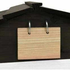LONGZIMING Mähroboter-Garage Schwarz Und Weiß 78x74x54 Cm Tannenholz -Angebote Rasenmäher & Zubehör Store 47670427 5