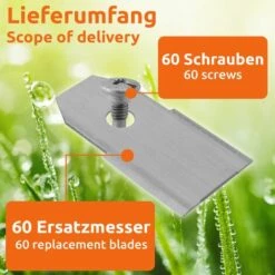 ECENCE Ersatzmesser Klingen Mähroboter 60x Kompatibel Mit Husqvarna Automower Gardena McCulloch ROB -Angebote Rasenmäher & Zubehör Store 51946307 3
