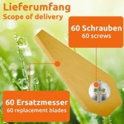 ECENCE 60 Titan Ersatz-Messer Klingen Mähroboter Kompatibel Mit Bosch Indego Connect + Schrauben -Angebote Rasenmäher & Zubehör Store 51946308 3