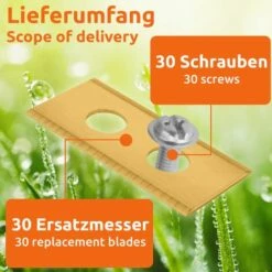 ECENCE Ersatzmesser Für Rasen-Mähroboter 30 Stück Kompatibel Mit Worx Landroid Mähroboter, LandXcap -Angebote Rasenmäher & Zubehör Store 51946314 3