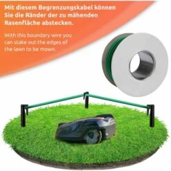 ECENCE Mäh-roboter Begrenzungs-kabel Kompatibel Mit Husqvarna Bosch Honda Worx Gardena 250m Länge -Angebote Rasenmäher & Zubehör Store 51946516 5