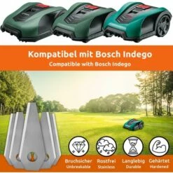 ECENCE 9 Ersatz-Messer Kompatibel Mit Bosch Indego Connect Qualitäts-Klingen + Schrauben 0,75mm 3g -Angebote Rasenmäher & Zubehör Store 51946518 4
