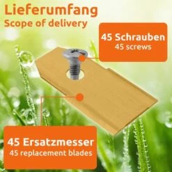 ECENCE 45 Stück Titan Ersatzmesser Klingen Kompatibel Mit Husqvarna Automower Gardena McCulloch -Angebote Rasenmäher & Zubehör Store 51946524 3