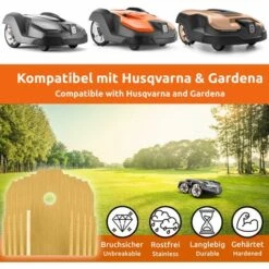 ECENCE 45 Stück Titan Ersatzmesser Klingen Kompatibel Mit Husqvarna Automower Gardena McCulloch -Angebote Rasenmäher & Zubehör Store 51946524 4