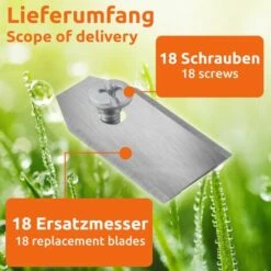 ECENCE 18x Ersatz-Messer Ersatz-Klingen Für Husqvarna Automower Gardena Sileno McCulloch ROB 9 ECENCE 18x Ersatz-Messer Ersatz-Klingen Für Husqvarna Automower Gardena Sileno McCulloch ROB -Angebote Rasenmäher & Zubehör Store 51961575 3