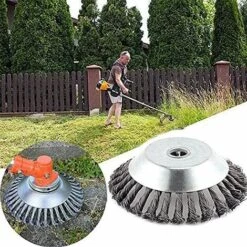 BETTERLIFE Universal-Stahldraht-Radbürsten-Gras-Trimmer-Kopf, Gartenkantenschneider-Garten-Unkraut-Bürsten-Schneidkopf (1 Stück, 8 Zoll) -Angebote Rasenmäher & Zubehör Store 54097189 5
