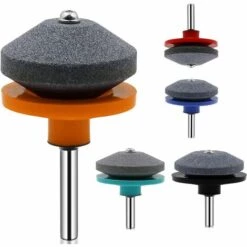 LITZEE 5-teiliger Rasenmäher-Schärferaufsatz Drehfeilenbohrer Geeignet Für Rotationsrasenmäher, Schaufeln, Rasenmäher, Äxte Und Andere Gartengeräte