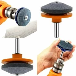 LITZEE 5-teiliger Rasenmäher-Schärferaufsatz Drehfeilenbohrer Geeignet Für Rotationsrasenmäher, Schaufeln, Rasenmäher, Äxte Und Andere Gartengeräte -Angebote Rasenmäher & Zubehör Store 54903354 4