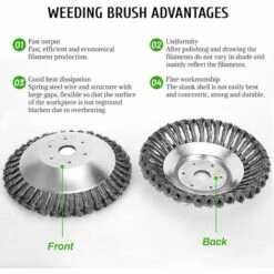 LITZEE Freischneider-Bürstenkopf, 6-Zoll-Unkrautbürste, Freischneider-Bürste, Freischneider-Rotationsbürste, Unkrautbürstenkopf, Rasenmäher-Zubehör -Angebote Rasenmäher & Zubehör Store 54903426 3