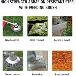LITZEE Freischneider-Bürstenkopf, 6-Zoll-Unkrautbürste, Freischneider-Bürste, Freischneider-Rotationsbürste, Unkrautbürstenkopf, Rasenmäher-Zubehör -Angebote Rasenmäher & Zubehör Store 54903426 4