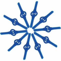 LITZEE 10 Stück Rasenmäherklingen Gartenmäher Zubehör, Ersatzklingen Aus Kunststoff, Gartengeräte, Kleines Loch 5 Mm, Für Gartenrasenmäher, Akku-Kantenschneider(Blau)