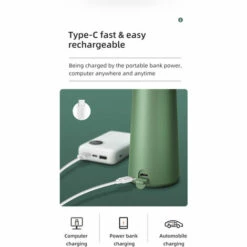 LIFCAUSAL Gesichtssauerstoffmaschine Serum Toner Nano Mist Sprayer Gerät Geschenke Hautpflege Werkzeug Kabellose Airbrush, Grün -Angebote Rasenmäher & Zubehör Store 55636827 3