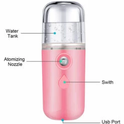 LIFCAUSAL Gesichts-Nano-Nebel-Sprühgerät, Geschenke, Hautpflege-Werkzeug, Kabellose Airbrush, Pink 8 LIFCAUSAL Gesichts-Nano-Nebel-Sprühgerät, Geschenke, Hautpflege-Werkzeug, Kabellose Airbrush, Pink -Angebote Rasenmäher & Zubehör Store 55636836 2