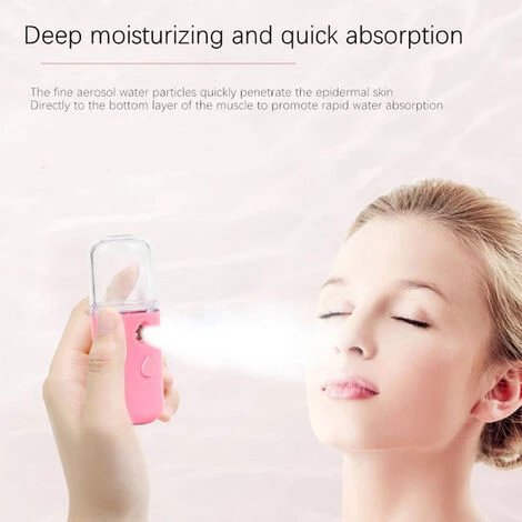 LIFCAUSAL Gesichts-Nano-Nebel-Sprühgerät, Geschenke, Hautpflege-Werkzeug, Kabellose Airbrush, Pink 5 LIFCAUSAL Gesichts-Nano-Nebel-Sprühgerät, Geschenke, Hautpflege-Werkzeug, Kabellose Airbrush, Pink – Bild 3