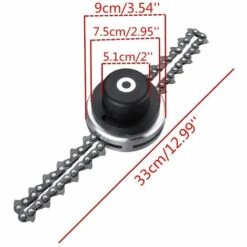 DONTODENT Tête De Fauche à Chaîne - Tête De Fauche à Chaîne - Tête De Faucheuse Irrigatrice - Tête De Faucheuse Sarcleuse - Noir - Entretoise Universelle 25.4mm -Angebote Rasenmäher & Zubehör Store 57905159 2