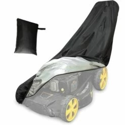 GESCHENKE 210D Rasenmäherabdeckung, Wasserdicht, Staubdicht Und UV-beständig, Mit Kordelzug Und Aufbewahrungstasche Für Drinnen Und Draußen – 188 X 110 X 63,5 Cm
