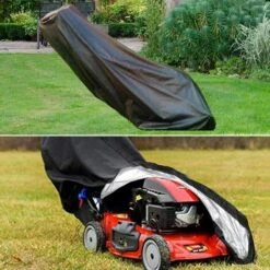 GESCHENKE 210D Rasenmäherabdeckung, Wasserdicht, Staubdicht Und UV-beständig, Mit Kordelzug Und Aufbewahrungstasche Für Drinnen Und Draußen – 188 X 110 X 63,5 Cm -Angebote Rasenmäher & Zubehör Store 57962557 5