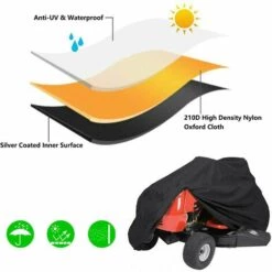 GESCHENKE Rasenmäherabdeckung, 210D Rasenmäherabdeckung Mit Kordelzug Und Aufbewahrungstasche Für Außen/Innen, Wasserdicht, Staubdicht, Anti-UV, (183 X 137 X 117 Cm) -Angebote Rasenmäher & Zubehör Store 57962810 4