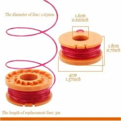 OCXIN Rasentrimmer Fadenspulen Für WORX WA0004.1 (Länge 3m Durchmesser ⌀1,65mm) Nylonfäden Spulen Fadenschneider WA0010 Alle 20V (WORX WA0004.1, 4 Stücke) -Angebote Rasenmäher & Zubehör Store 58038736 3
