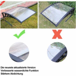 VINGO Lawn Mower Roof Carport Roof Robotic Lawnmower Garage Dach Carport Suitable For Robotic Lawnmower Automower Protects Against Rain Hail And UV Rays 103 X 51 X 7.5 Cm -Angebote Rasenmäher & Zubehör Store 59037507 4