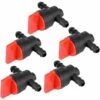 BARES Fuel Tap, 5 Pcs 1/4" Shut Off Valve Fuel Gas Tank Cut Off Switch Garden Lawn Mower Accessory
