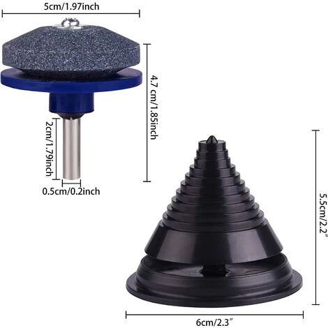 BARES 4 Packs Lawn Mower Blade Sharpener, Lawn Mower Accessories With 1 Pcs Blade Balancing Kit, Lawn Mower Blade Sharpening Tools 4 BARES 4 Packs Lawn Mower Blade Sharpener, Lawn Mower Accessories With 1 Pcs Blade Balancing Kit, Lawn Mower Blade Sharpening Tools – Bild 2