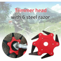 LIFCAUSAL Rasenmäher-Schneidkopf Garten 6 Stahlklingen Rasierer Trimmer Ersatz-Schnur-Trimmerkopf -Angebote Rasenmäher & Zubehör Store 59495426 3